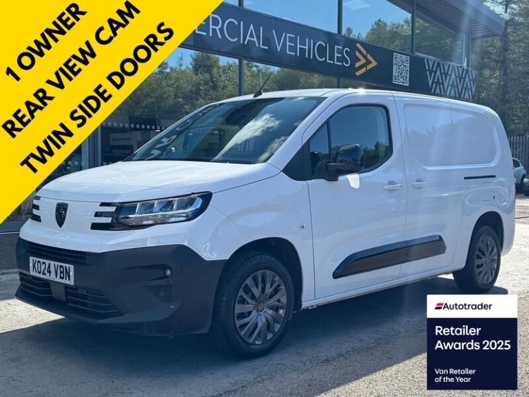 2024 Peugeot Partner HDi 100ps 950 Asphalt LWB L2 with Air Con, Reverse Camera & Sat Nav Panel Va...