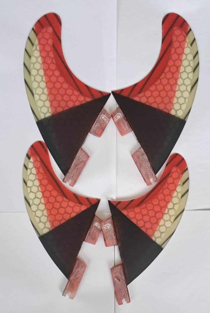 Fcs2 fcs II quads Red/Carb surf fins surfing 