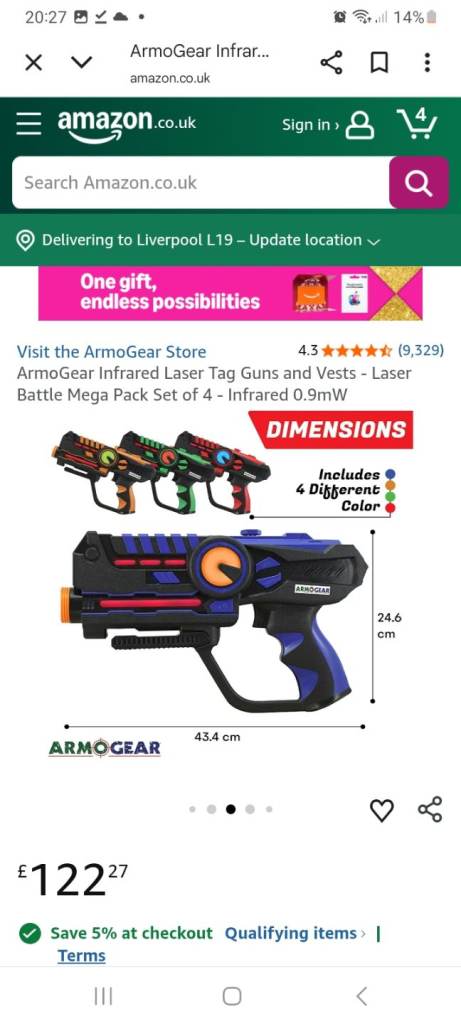 image for Armo gear laser tag guns
