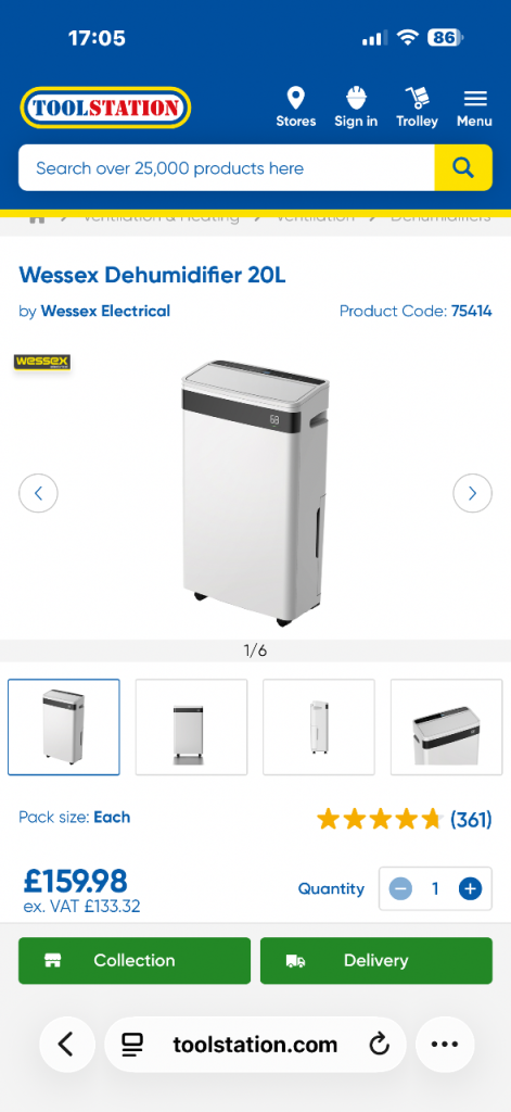 Wessex Dehumidifier 