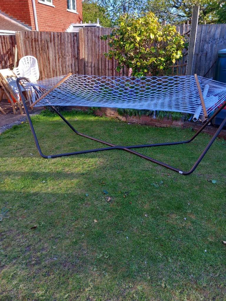 Large rope hammock and stand, price reduced