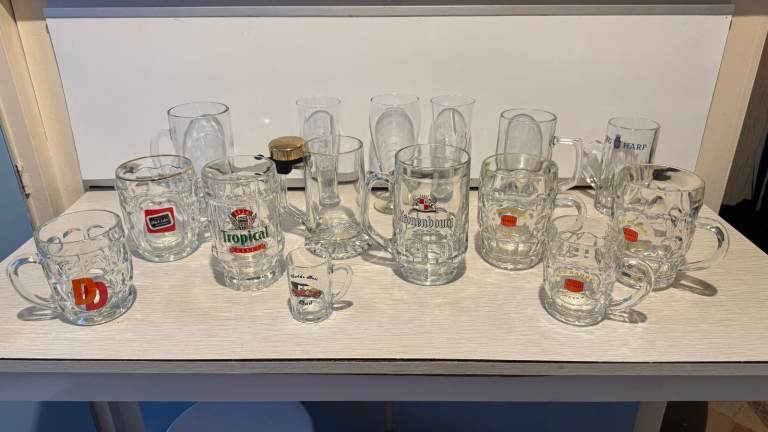 15 x Beer Steins & Glasses. Perfect for Mancave.