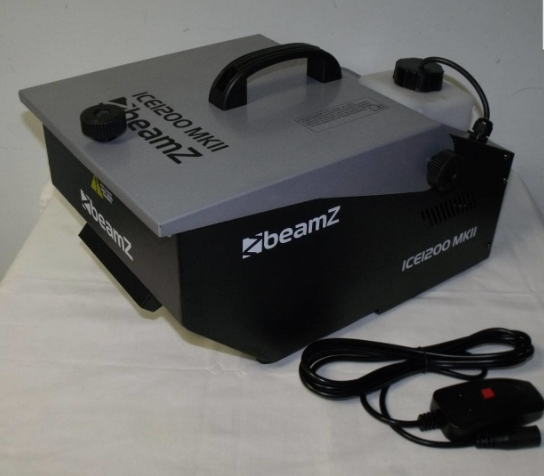 BeamZ ICE1200 Ground Low Fog Machine with Remote - DJ, Disco, Party Fog Effect