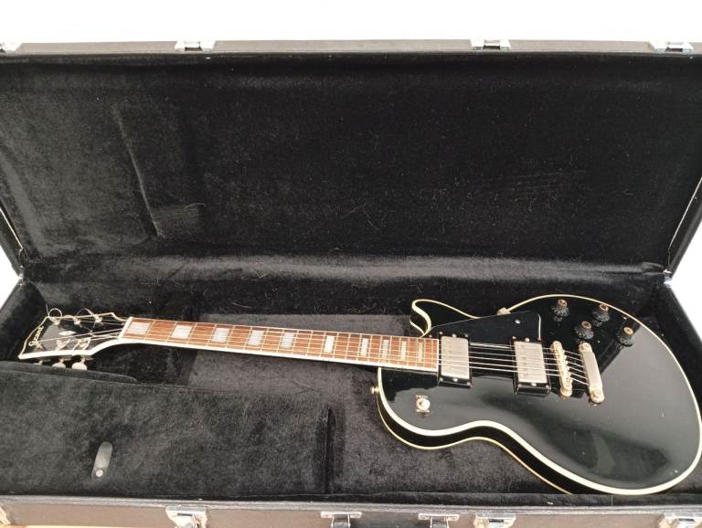 Electric guitars - Grant Les Paul, Westfield Les Paul, Squire Strat, Avon Les Paul, Encore Les Paul.