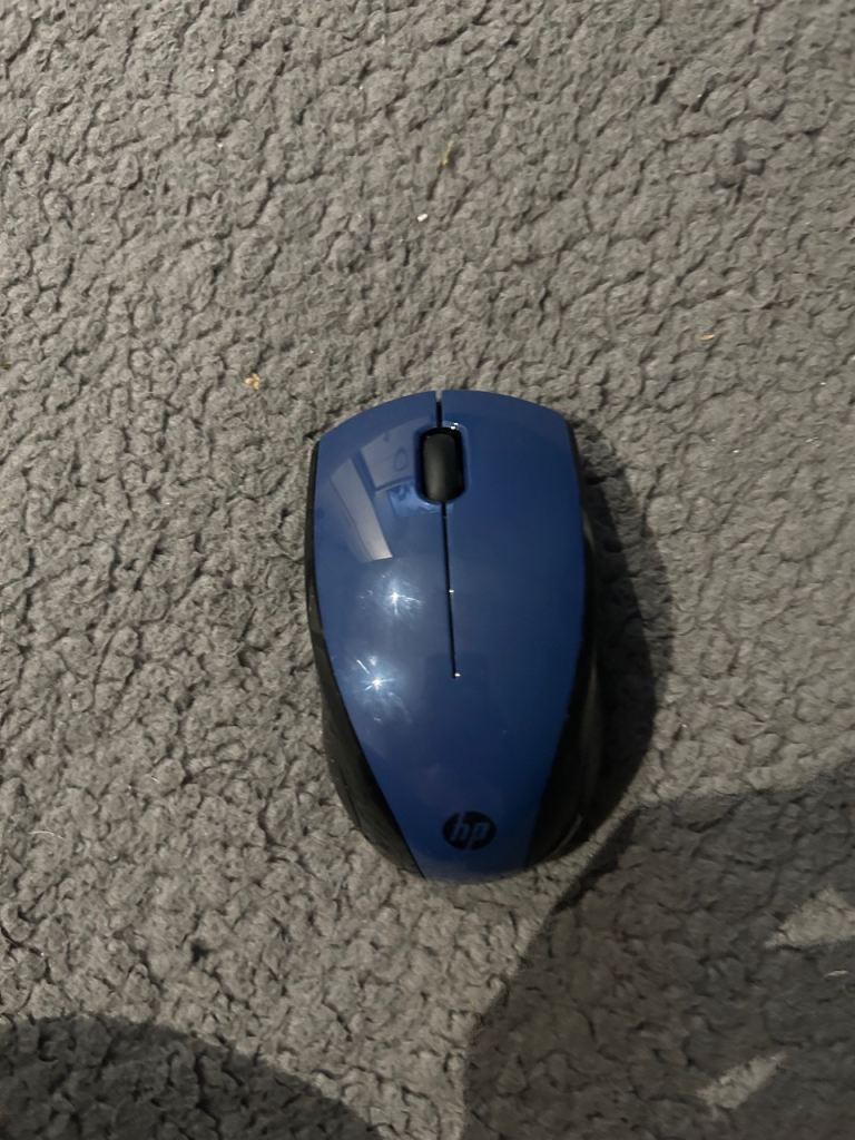 HP Wireless Mouse – Blue and Black, Good Condition