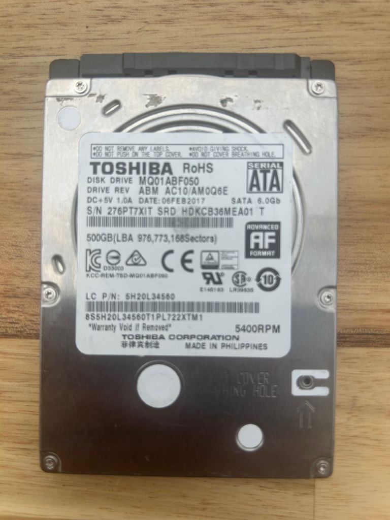 2.5” SATA Hard Drives 500GB (30 left)
