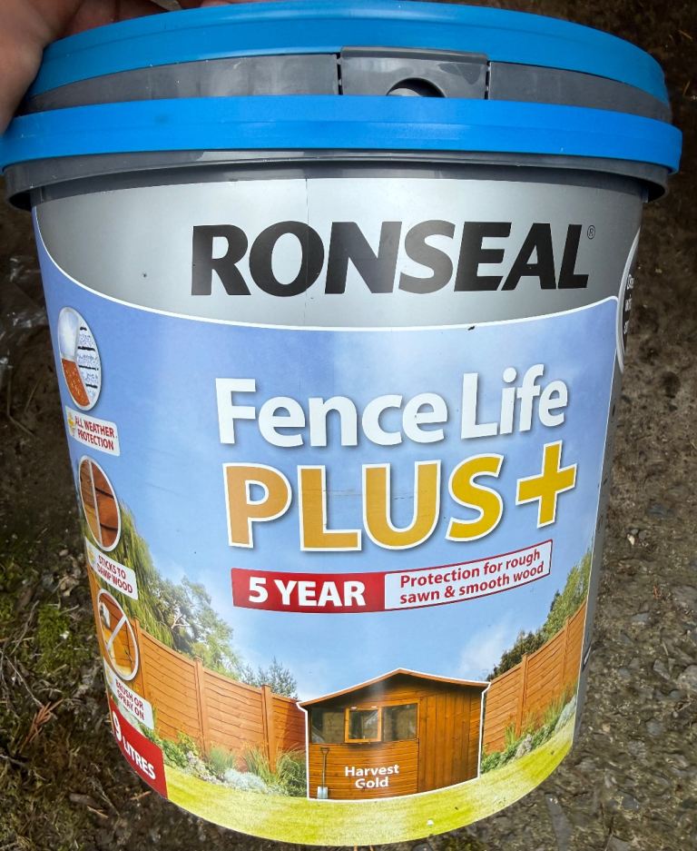 Ronseal Fence Life Plus+ Harvest Gold – 9L – New
