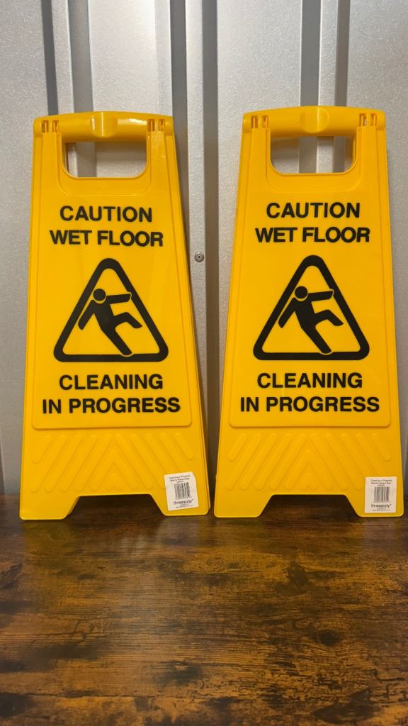Threesixty “Cleaning in Progress” Mobile Hazard Signs