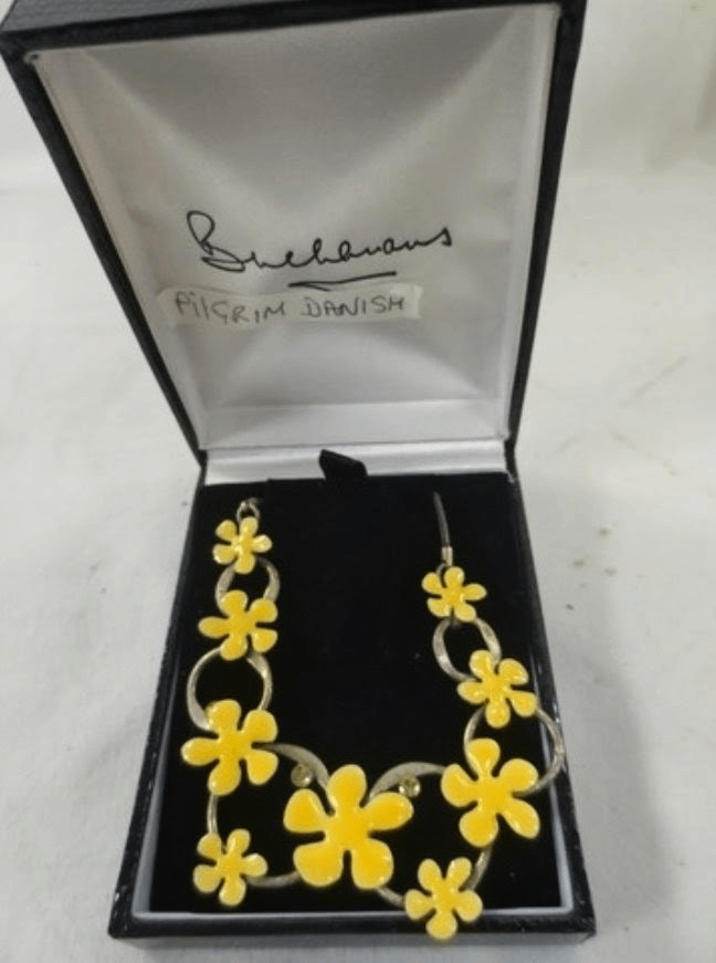 Pilgrim silver / enamel necklace