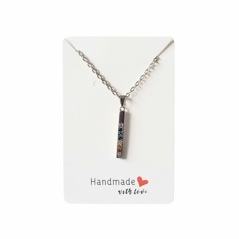 Handmade Multicoloured Rhinestone Necklace