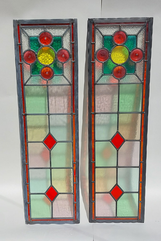 2 Stained Glass Door Panels