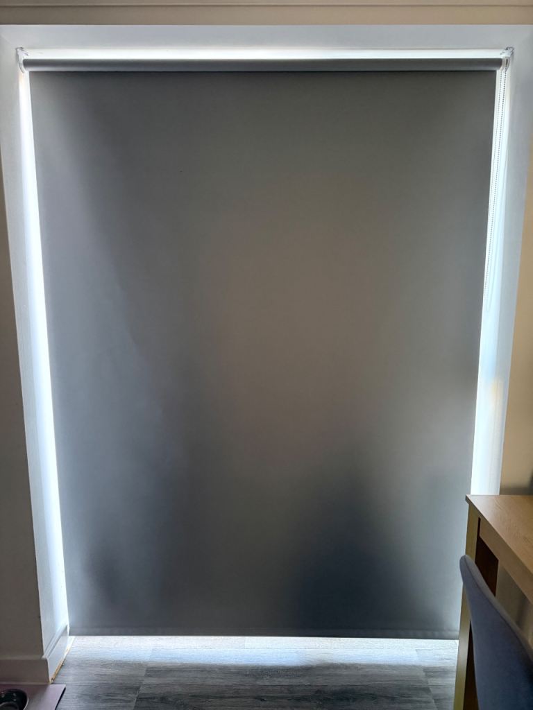 Cadiz Blackout Smoke Grey Roller Blind