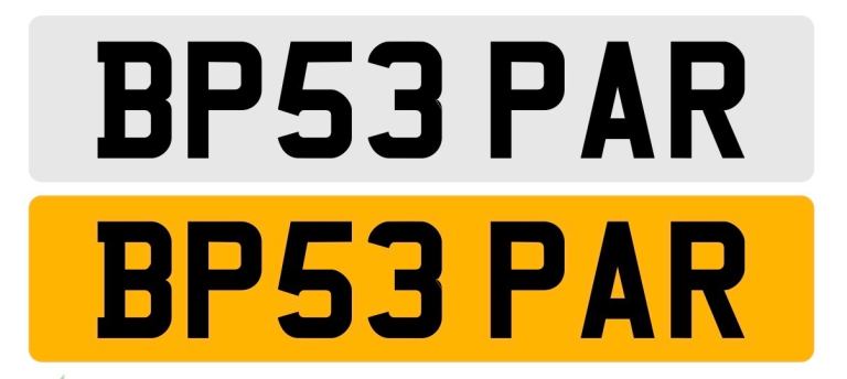 BP53 PAR Private Cherished Number Plate - on retention and ready to assign Golf 
