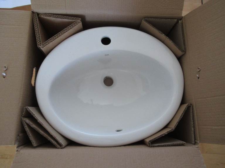 Two white Bathroom Over Counter Wash Basin, Jessica