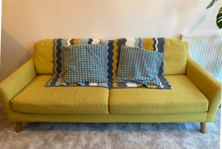 Made com 3 seater sofa - mustard yellow