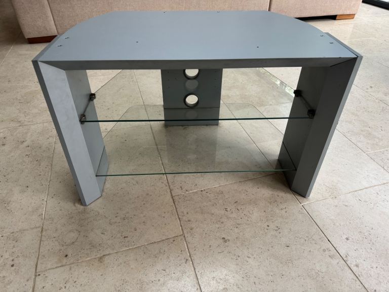 Panasonic TV Base Stand (2 Glass shelves) - Silver
