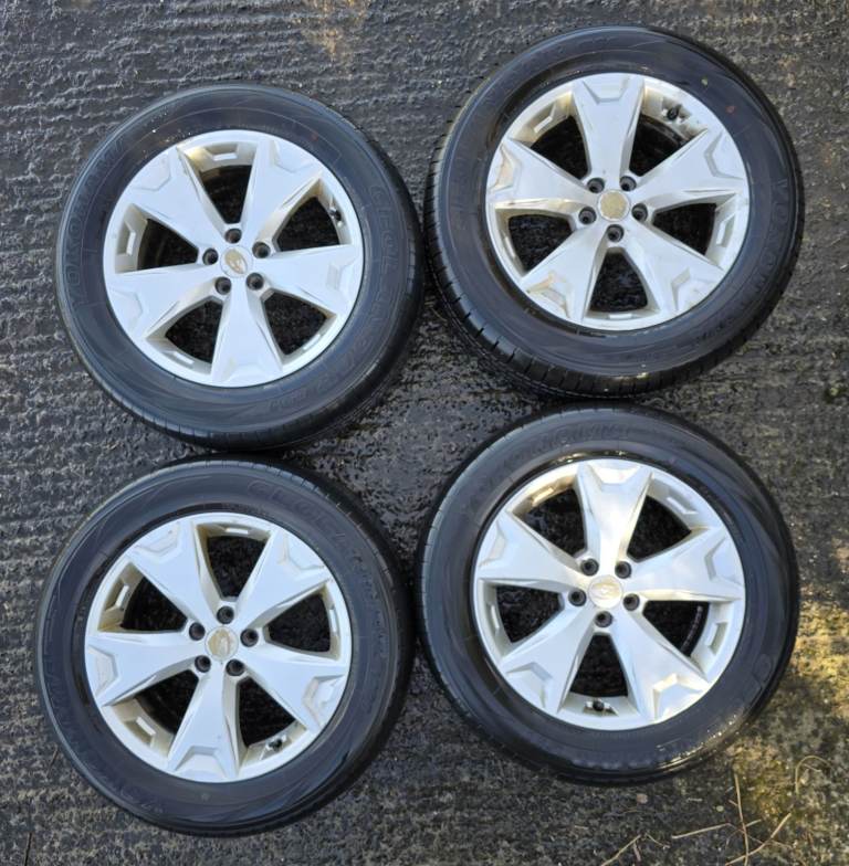 4 Subaru Forester 17" Alloys Wheels Rims & Tyres with tread 225/60/17