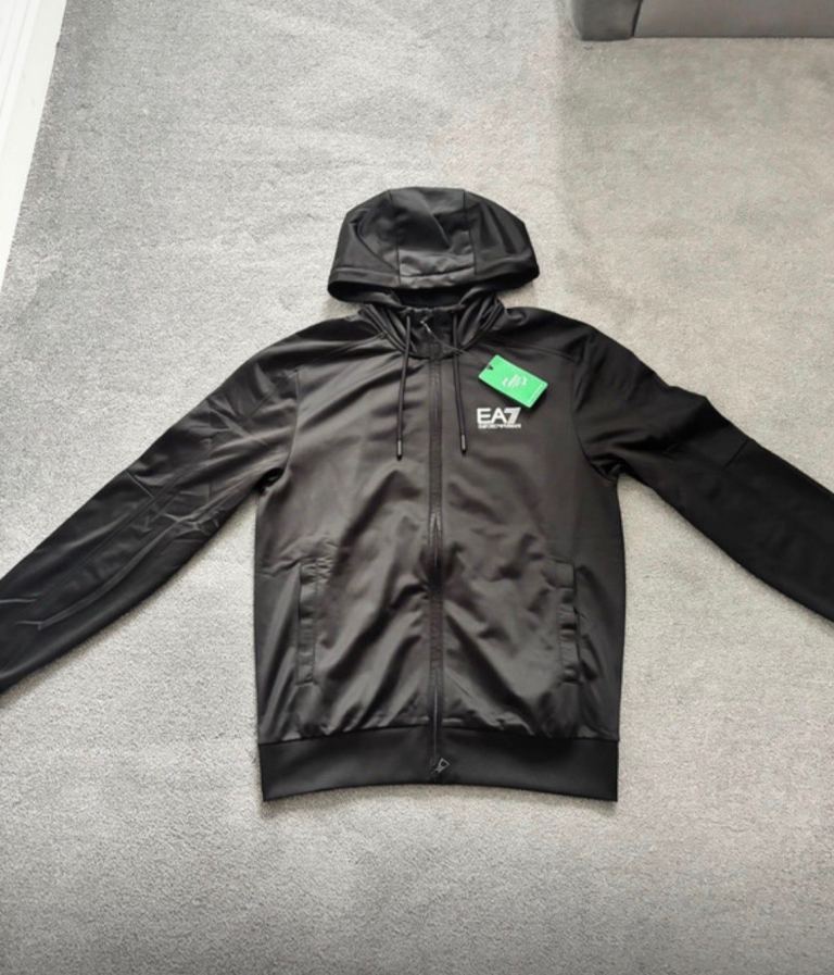 New Emporio Armani EA7 Tracksuit – Black, Sizes S-XL
