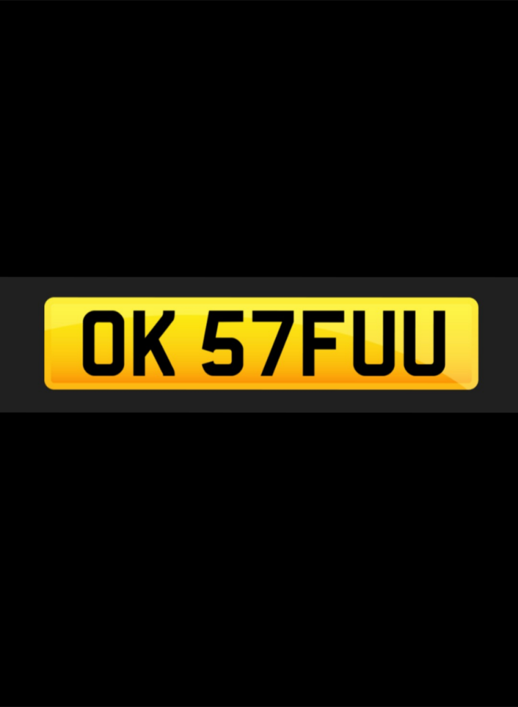 Private Number Plate - OK STFUU