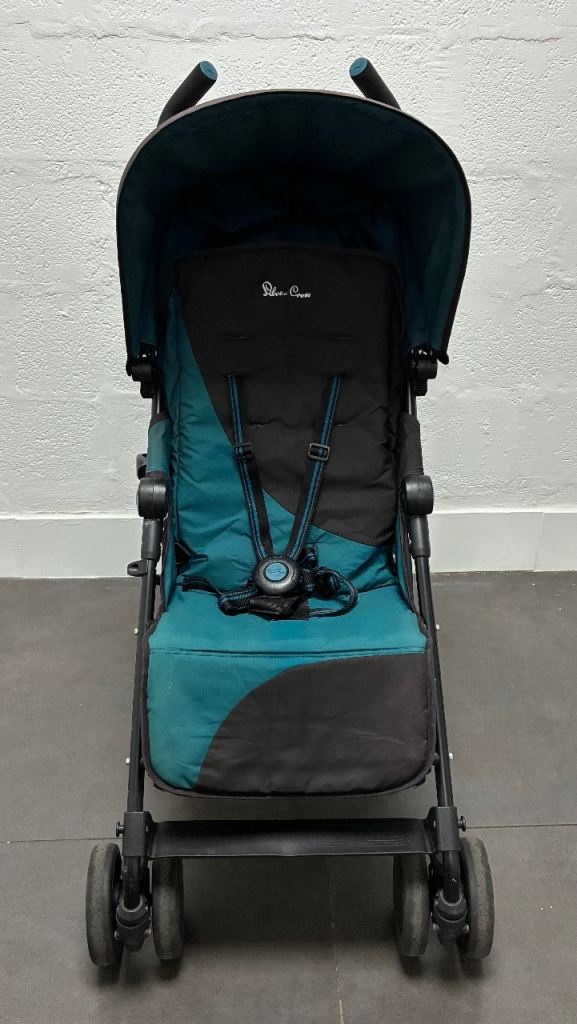Silver Cross Pop Green Stroller Pushchair Buggy Pram 
