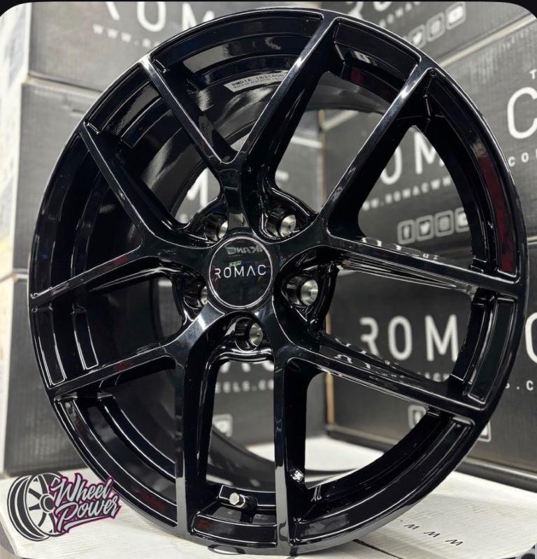 19” 5x108 Alloys New Black Wheels Romac Diablo Jaecoo Jaguar Volvo Ford