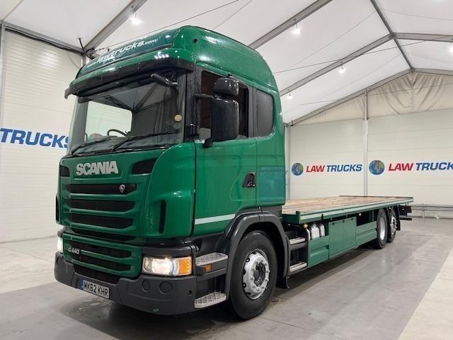 Scania G440 PDE 6x2 Rear Lift Sleeper Cab Flatbed