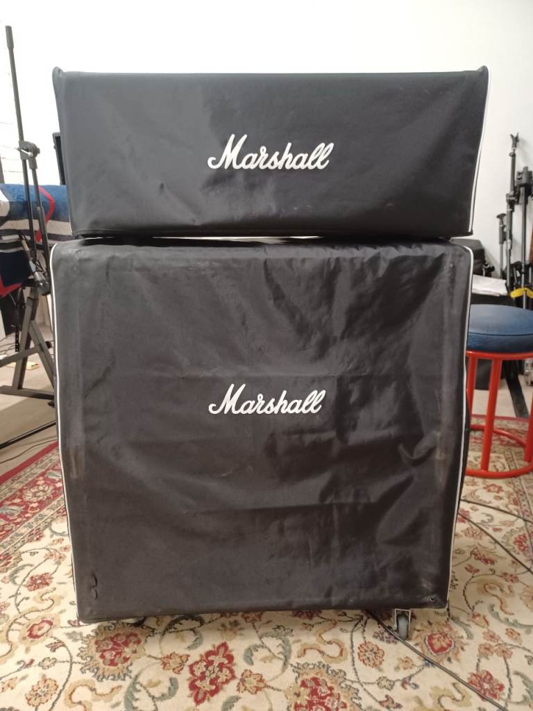 Marshall 1960A 4X12 300w angled cab with Marshall DSL100H amp