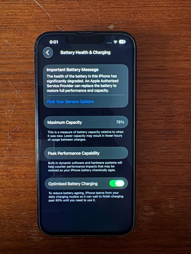 Apple iPhone 14 Blue - Fair Condition, 78% Battery Health