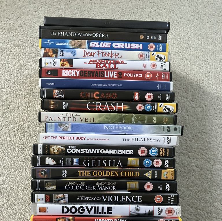 24 Crime/Drama/Thriller/Action/Fantasy/Musical DVDs – Region 2 £1 each
