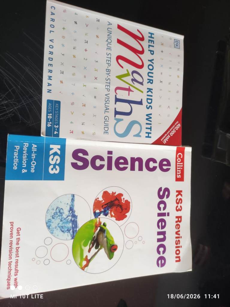 GCSE helping maths and science books 