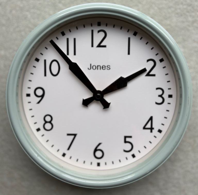 Retro, Jones Wall Clock, battery powered
