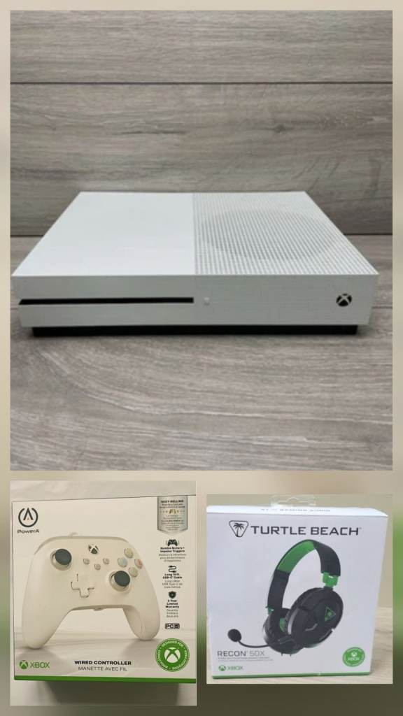 Xbox one s console with new Headset & controller