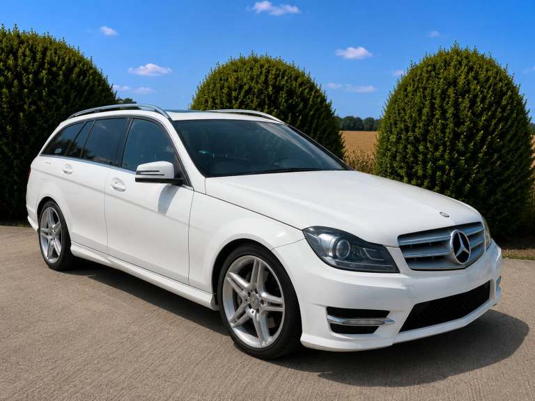 2012 62 MERCEDES BENZ C250 CDI AMG SPORT BLUEEFFICIENCY ESTATE 2.1 204BHP WHITE