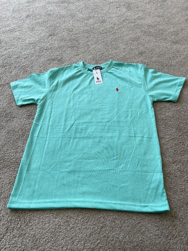 New Ralph Lauren Green Cotton T-Shirt with Tags