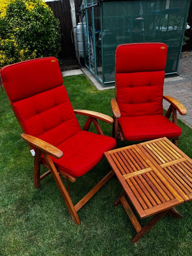 Alexander Rose Wooden Garden Chairs and Table Set