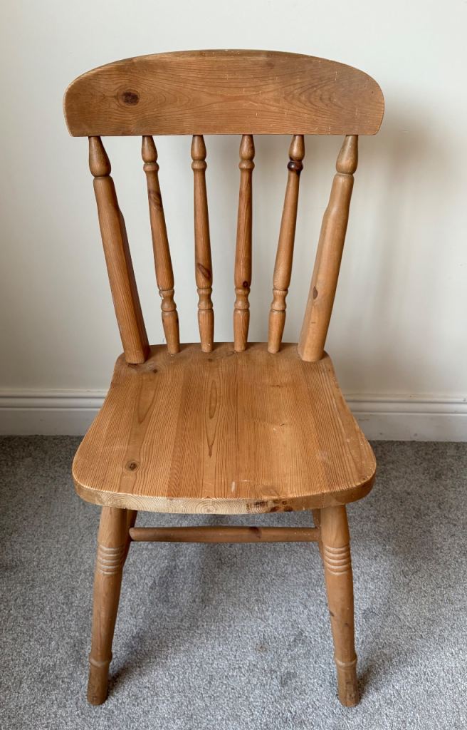 Solid Pine, Farmhouse style dining chair 