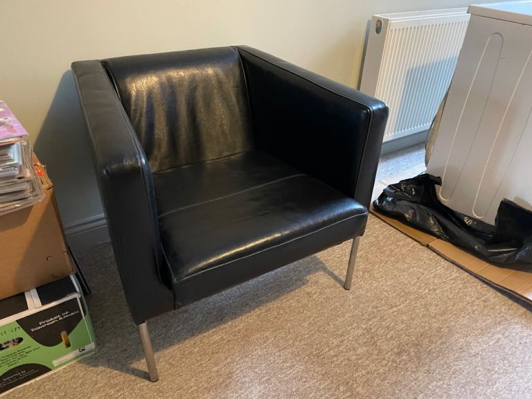 IKEA Klappsta leather armchair