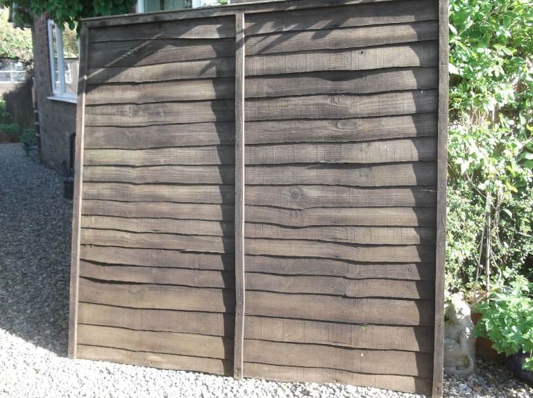 6 Ft x 6 Ft Overlap Wavy edge Garden Fence Panel