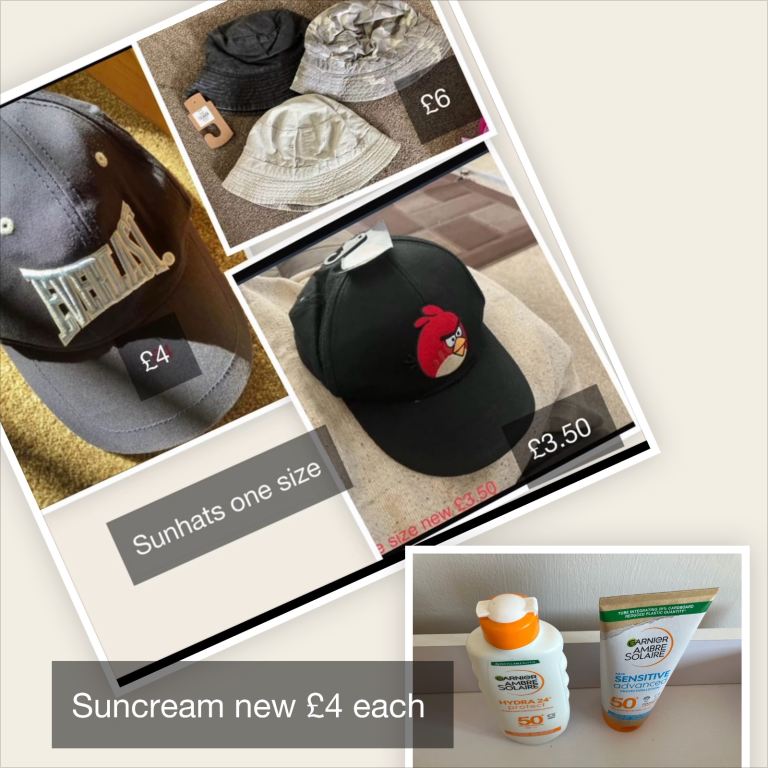 Sunhats & Suncream – New and One Size