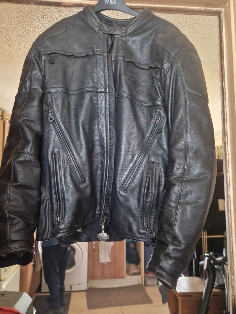Original Harley Davidson heavy leather jacket and under coat
