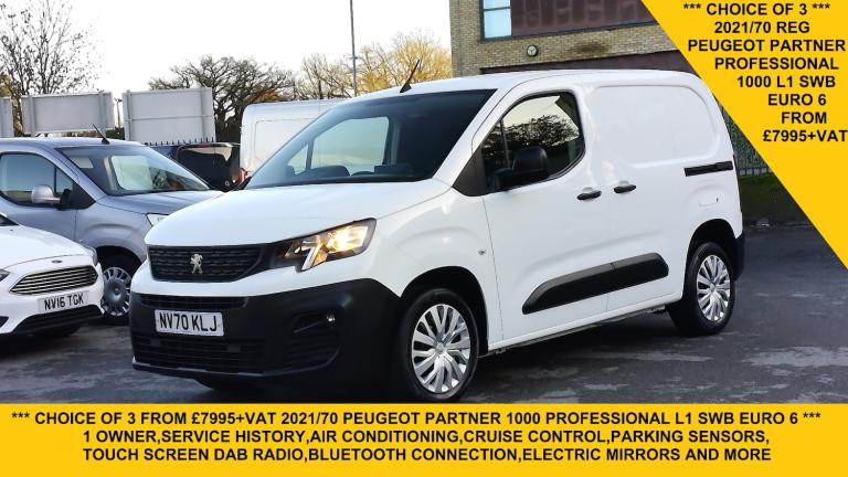 2021 Peugeot Partner 1.5 BLUEHDI PROFESSIONAL L1 SWB WITH AIR CONDITIONING,PARKING SENSORS,DAB R ...