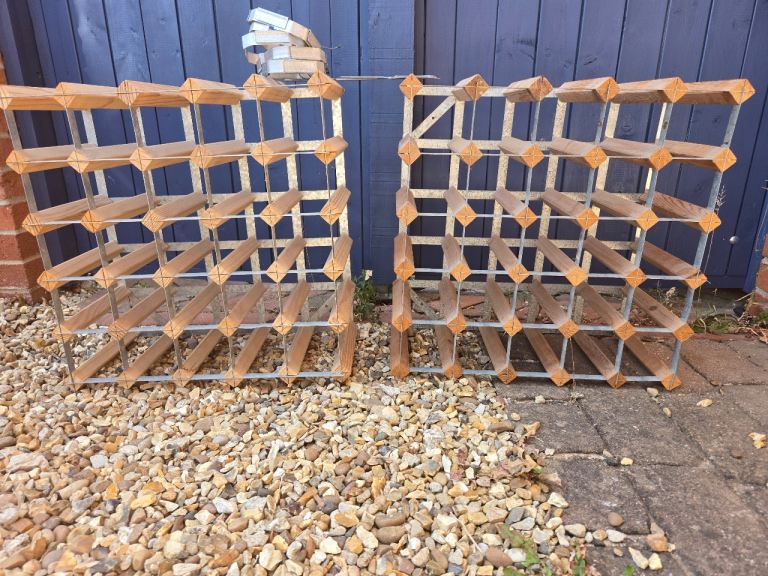 2 x 30 Bottle Wooden Wine Racks – Good Condition