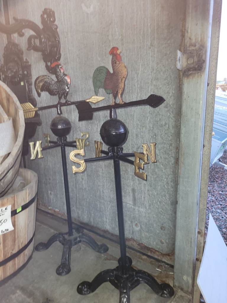 Cast iron weather vanes wall mounted