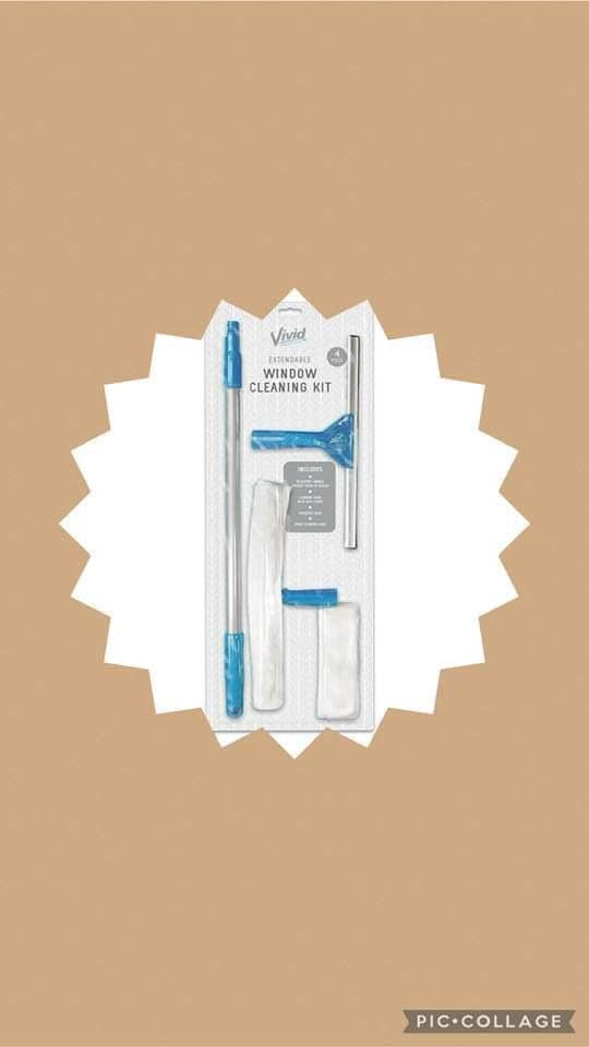 4-PIECE EXTENDABLE WINDOW CLEANING KIT