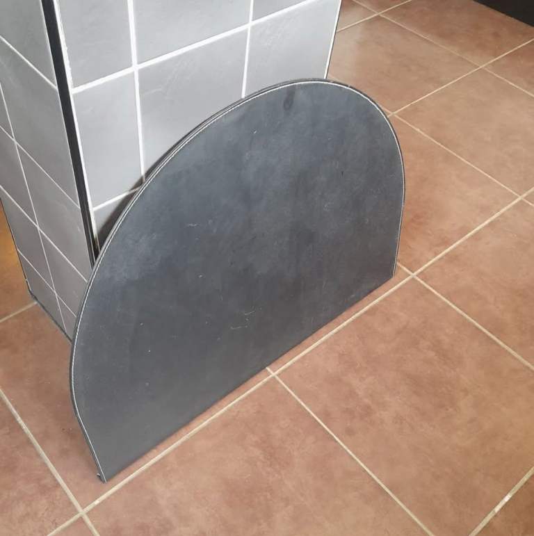 Black Faux Leather Desk Protector Mat