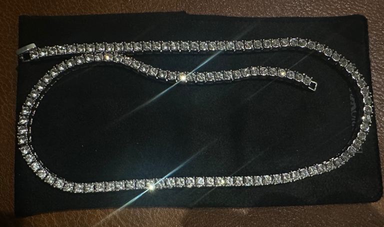 2 Moissanite Necklaces – Iced Out Hip Hop Style