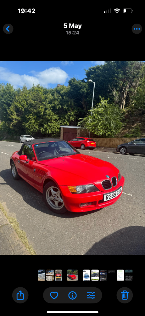 BMW, Z3, Convertible, 1998, Manual, 1895 (cc), 2 doors
