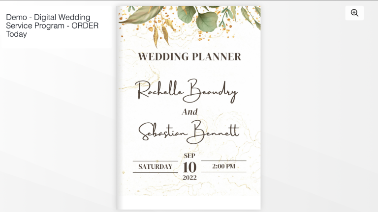 image for 💍 Beautiful Digital Wedding Service Flipbook – With QR Code Access