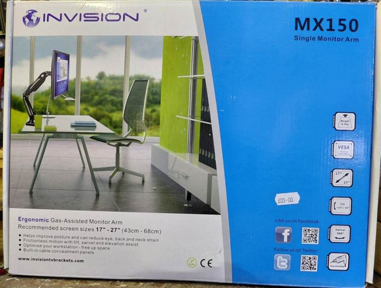 Invision MX150 monitor arm