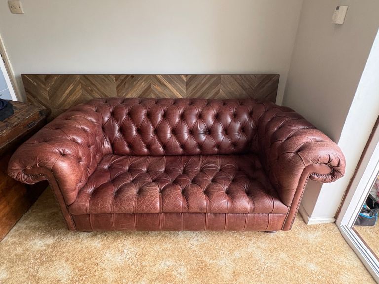 Chesterfield leather sofa